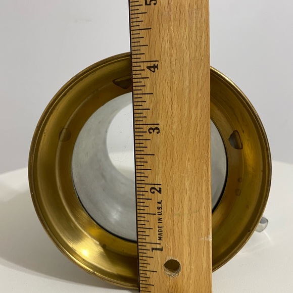 Yale Vintage Pewter & Brass Stein/ Mug with Glass - Picture 7 of 9